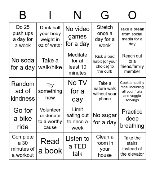 Aptive Wellness Bingo! Bingo Card