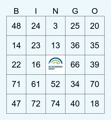 Regenboog Bingo Party! Bingo Card