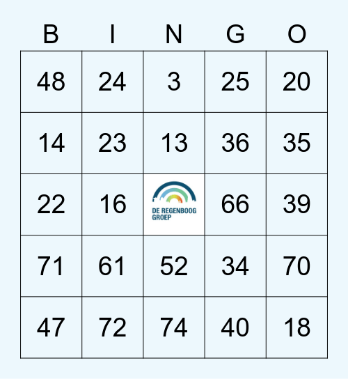 Regenboog Bingo Party! Bingo Card