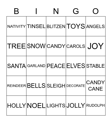 RUSTY'S RIDERS CHRISTMAS BINGO Card