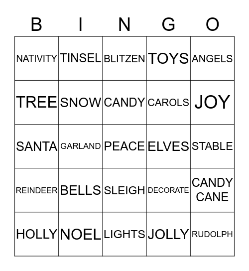 RUSTY'S RIDERS CHRISTMAS BINGO Card