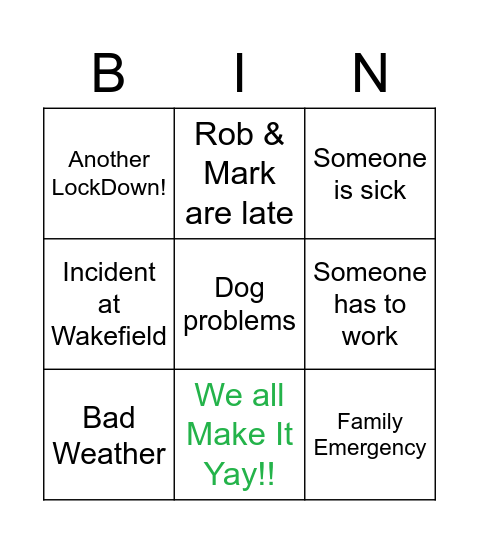 Boat Long Weekend Bingo Card