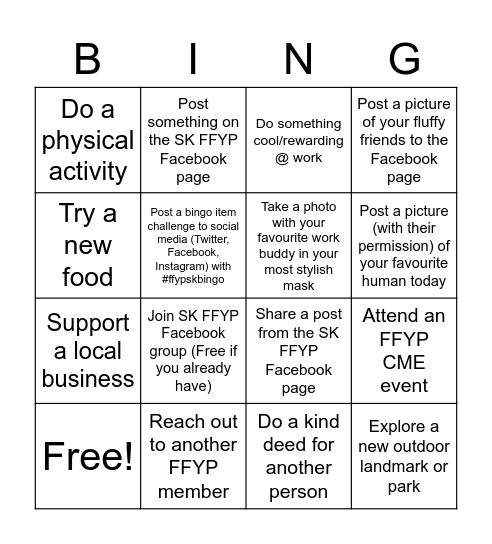 FFYP Bingo Card