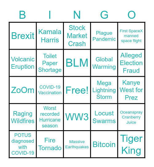 2020 Ba-ba-ba-ba-BINGO! Bingo Card