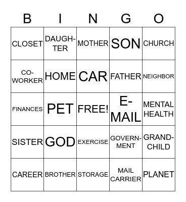 GOALS FOR 2015 Bingo Card