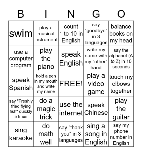 Bingo Card