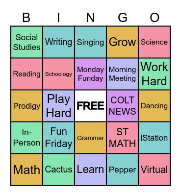 Cactus Patch Bingo Card