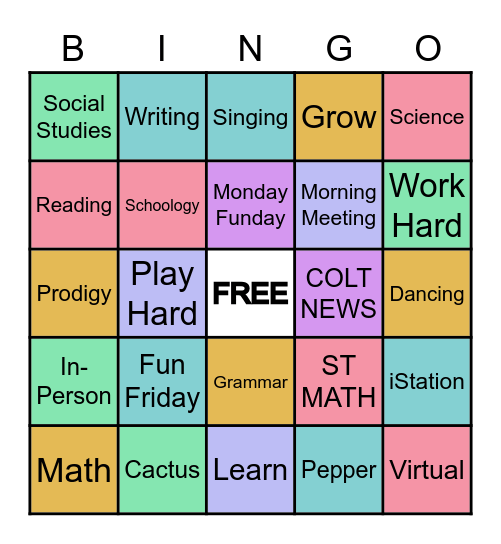 Cactus Patch Bingo Card