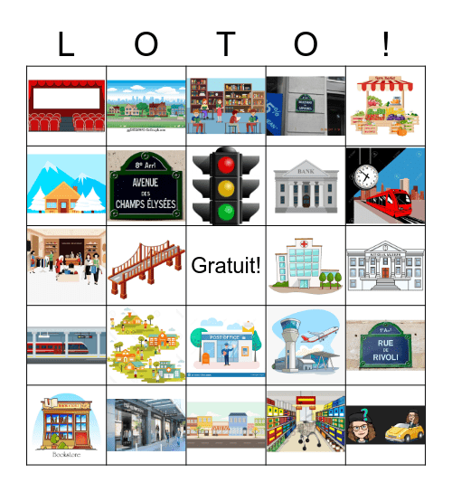 Ch. 8.1 Vocabulaire (Photos) Bingo Card