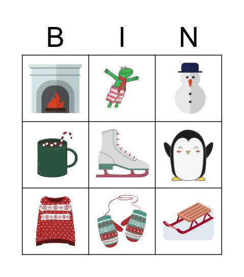bingo winter Bingo Card