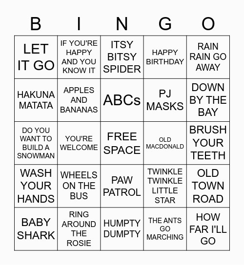 Virtual Bingo Card