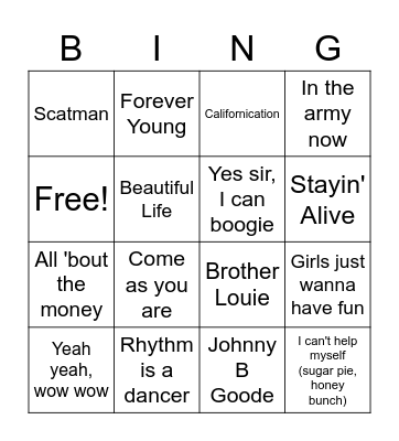 Intro Bingo Card