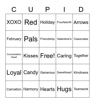Valentine's Day! Bingo Card