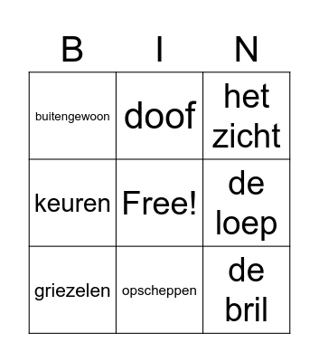 Bingo thema 2 Bingo Card