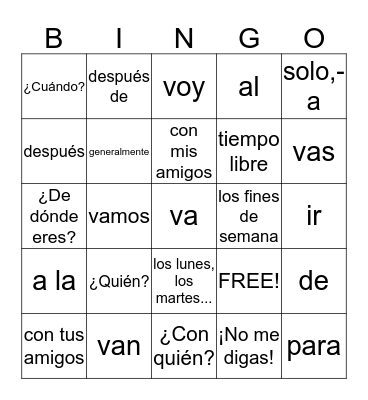 C4SA- Parte 2 Bingo Card