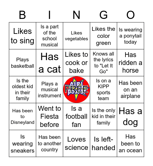 GIRL TALK Bingo Card