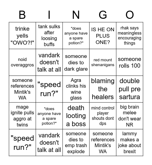 AQ40 Bingo Card