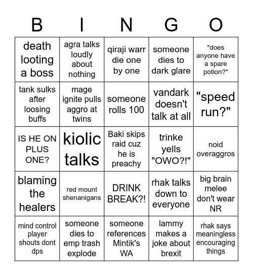 AQ40 Bingo Card