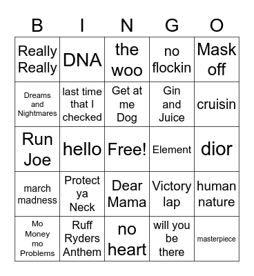 Birthday Bingo Card