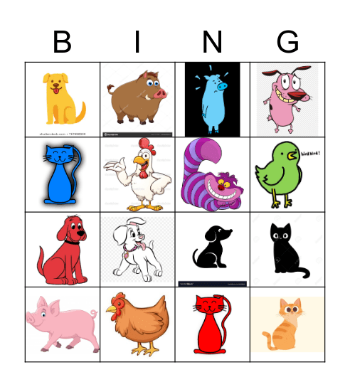 Colors Bingo Card