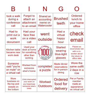 Work From Home Busy Season Bingo! Bingo Card