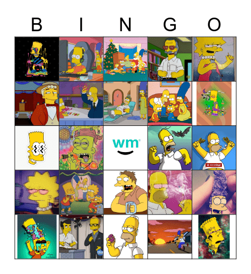 Simpsons Bingo Card