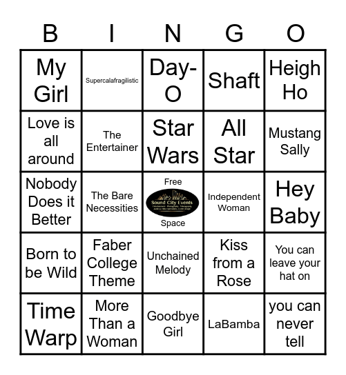 K-Pub Movie Themes Bingo Card