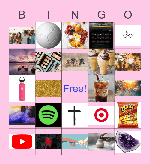 Some of My Favorite Things Bingo Card