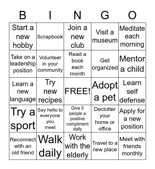 Step Out Of  Your Box  Bingo Card