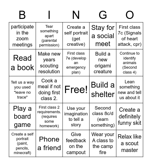 TFC bingo card Bingo Card