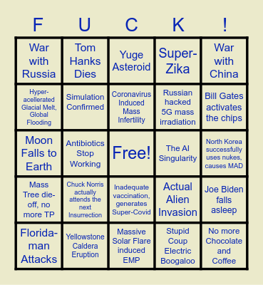 2021 Bingo Card