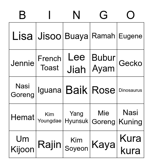 Bingo Card