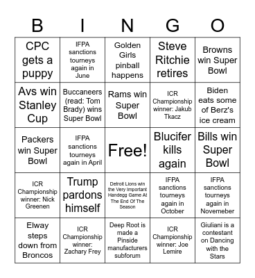 CPC - 2021 Bingo Card