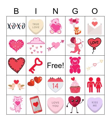 Valentine's Day Bingo Card