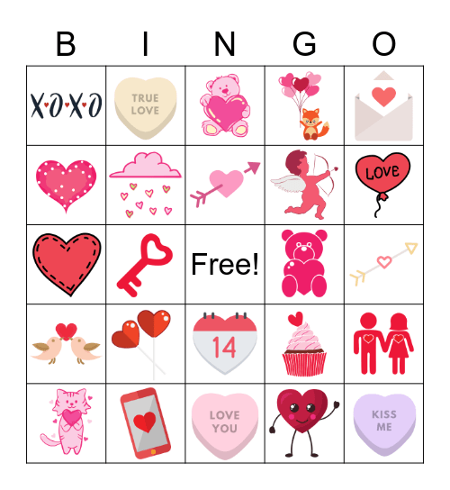 Valentine's Day Bingo Card