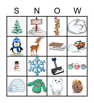 Winter Bingo! Bingo Card