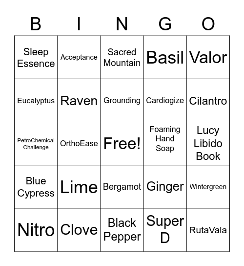 Wellness Bingo-Valentine Spice Bingo Card