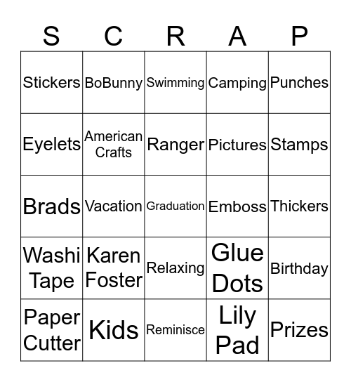 F.R.O.G Retreat Bingo Card