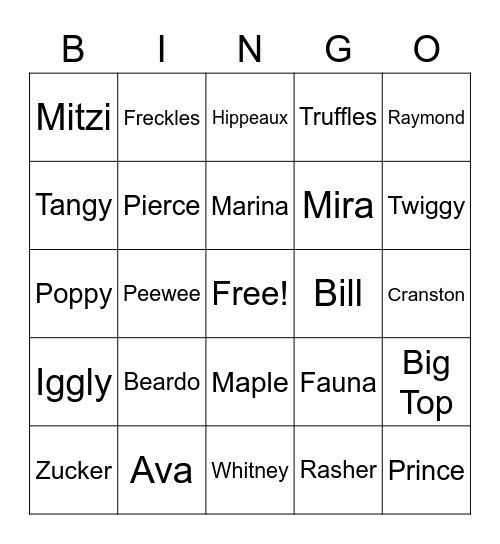 CaySedai bingo on Jan. 16, 2021 Bingo Card
