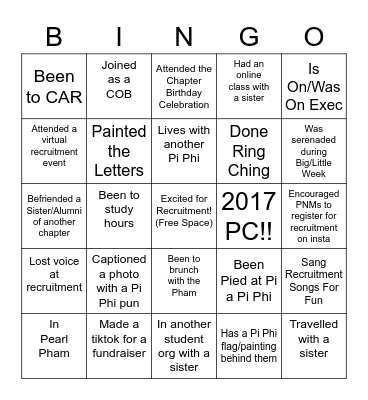 MD Gamma Bingo Card