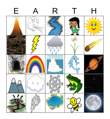 Earth Systems Bingo Card