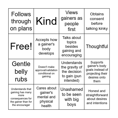 Positive Encourager Bingo! Bingo Card