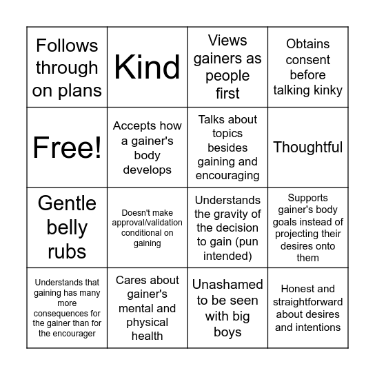 Positive Encourager Bingo! Bingo Card