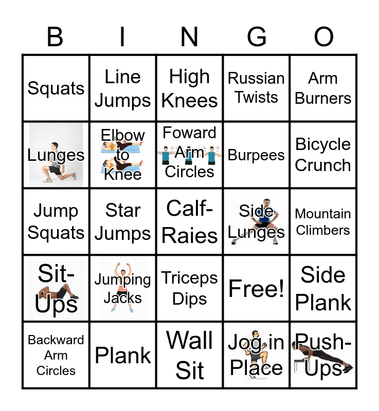office exercise bingo