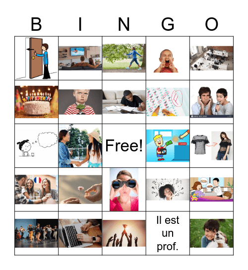 -er verb conjugations using questions Bingo Card