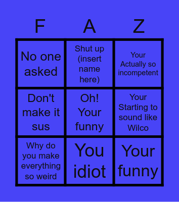 Falero Bingo Card