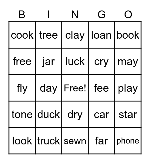 Rhyme Time! Bingo Card