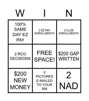 SUNDAY WARRIOR BINGO Card