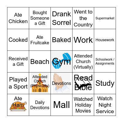 What I've Been Up To! Bingo Card