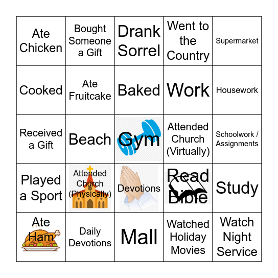 What I've Been Up To! Bingo Card